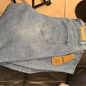 High-Rise Wide Leg Jeans - Light Blue